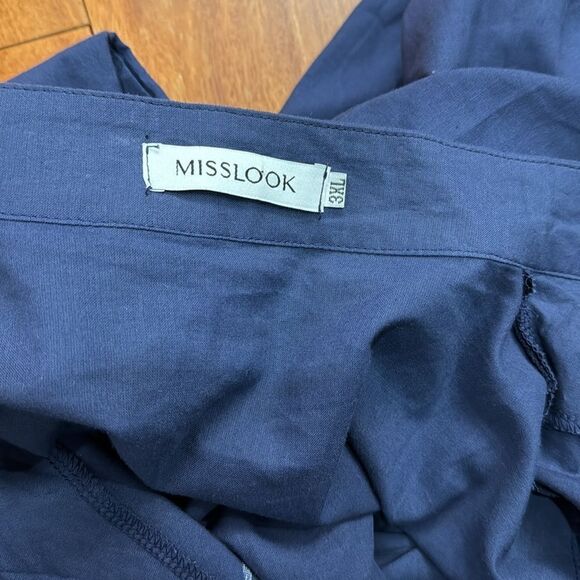 Misslook Stand Collar Shift long Sleeve Slit Dress size 3XL - Picture 7 of 11